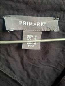 Primark Black V-Neck Button-Up Shirt