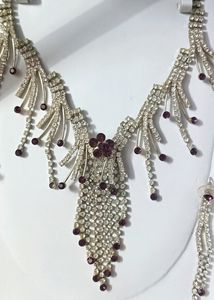Necklace Set American Diamond Earrings, Bracelet