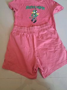 Puma Pink T-Shirt &amp; Shorts Set