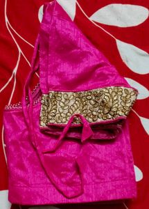 Pink & Gold Embellished Blouse