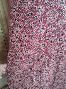 Maroon Ajrak Printed Kurta