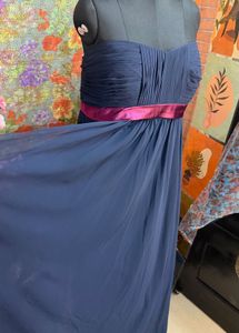 3 for 999 Elegant Navy Blue Strapless Gown