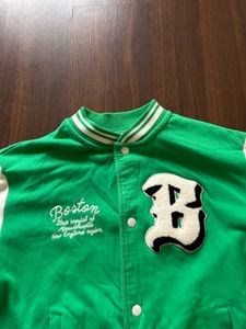 H&amp;M Unisex Green Varsity Bomber Jacket