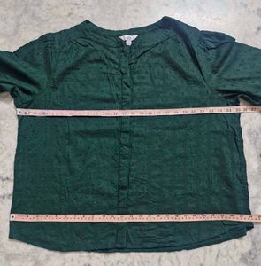 Plus Size Green Textured Top