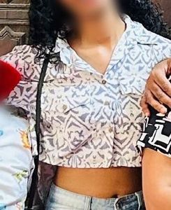 Boho Print Cropped Shirt/Top