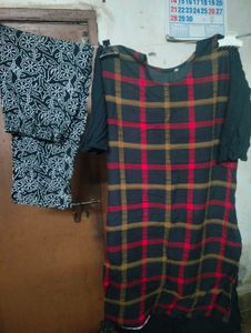 Comfortable Plaid Kurta Set