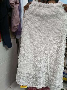 Elegant White Kurta with Floral Sleeves