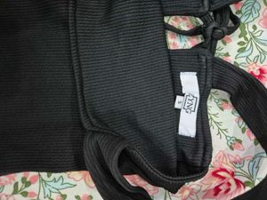 Black backless top, size: S