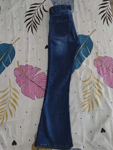 Flared Denim Jeans Blue
