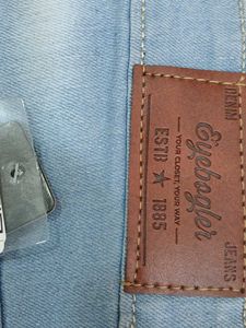 Light Wash Seamed Denim Jeans