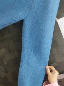 Blue Knit Pullover Sweater
