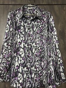 Stylish Animal Print Button-Up Shirt