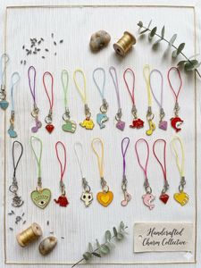 set of 50 phone charms