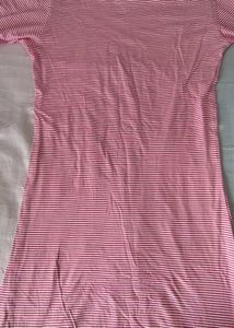 Pink And White Linning One Piece Dress