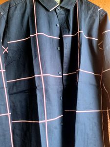 Men's Navy &amp; Pink Checkered Shirt