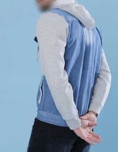 Men's Denim Jacket with Hoodie small size