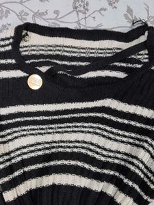 Chic Striped Knit Sweater