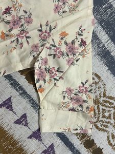 Fusion Cream Kurta for women