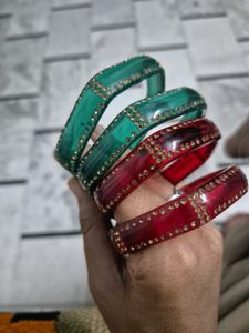 Stackable Red &amp; Green Bangles