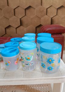 Blue Container For Kitchen - 16 Boxes