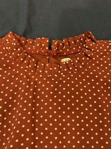 Chic Polka Dot Sheer Blouse