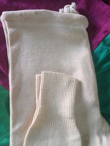 Comfortable Cream  woolen pajama for men