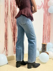 H&M Sexy High-Waisted Wide-Leg Jeans
