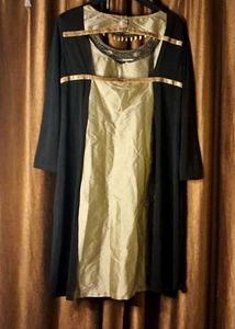 Embellished Black and Golden Kurta