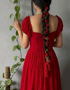 Handmade Rose &amp; Pearl Hair Garland