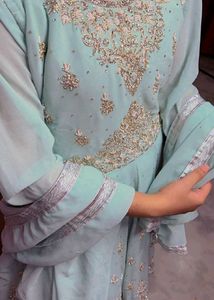 Beautiful Embroidered skirt short frock with dupat