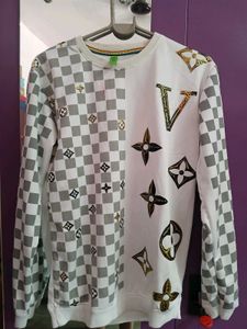 Checkerboard LV Print Sweatshirt
