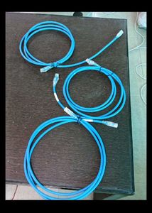 4 pics Blue Ethernet Cables