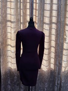 Elegant Purple Ruched Bodycon Dress