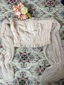 Bardot Crop Top🎀