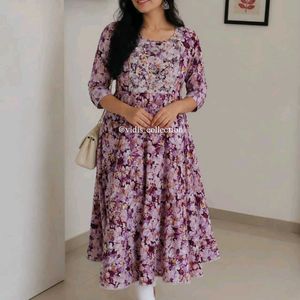 Beautiful Wine colour Anarkali kurta or One piece