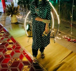 Elegant Green Kurta Set with handwork