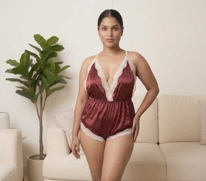 Satin Lace Romper