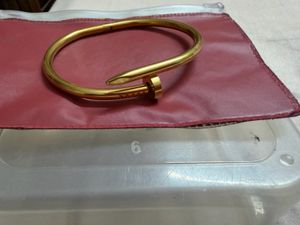 Elegant Gold Nail Bracelet