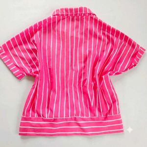 combo Pink Striped Button-Up Shirt