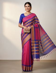 Vibrant Striped Saree - Perfect for Occasions