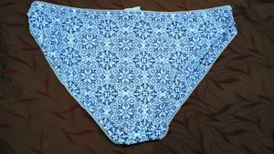 Delicate Blue &amp; White Patterned Panties