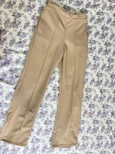 Beige Straight Leg Pants