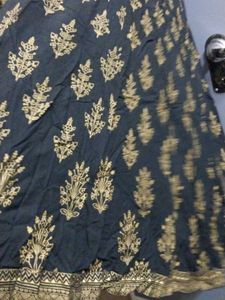 Aayasa Black Kurta with Gold Print &amp; Sequins