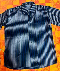 Classic Blue Striped Men's Shirt