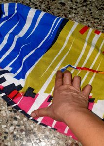Retro Geometric Print Drawstring lod cover