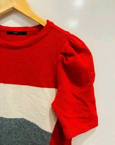 Beautiful Mini Winter Dress With Puff Sleeves