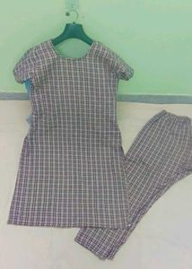 Classic Checkered Kurta Set