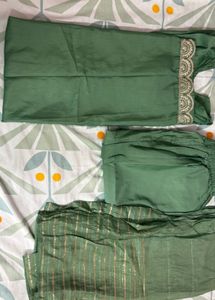 Elegant Green Embroidered Kurta Set with Dupatta