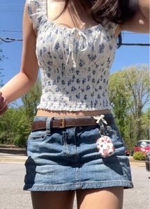 Floral Smocked Crop Top