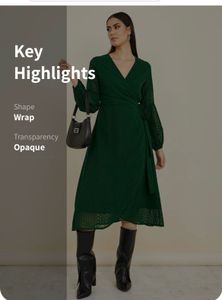 Emerald Green Wrap Dress